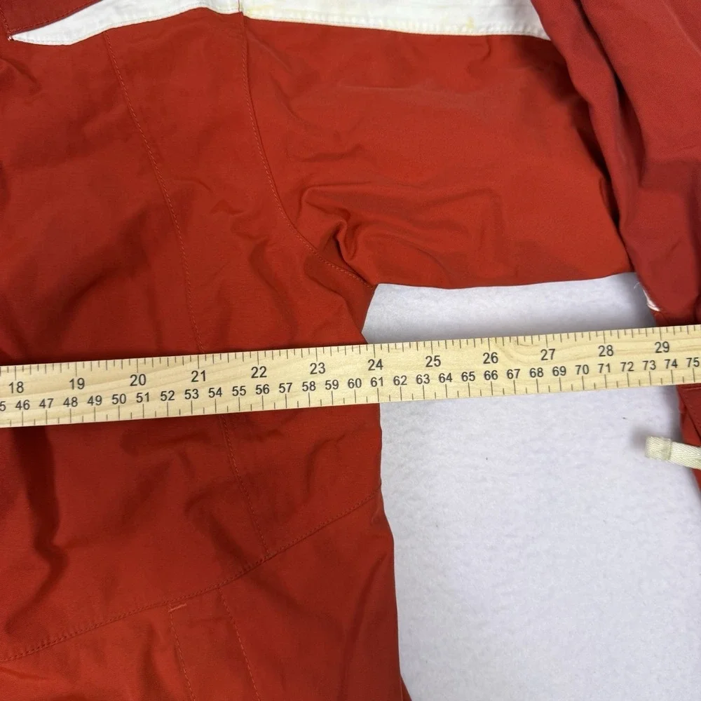 The North Face HyVent Ski Jacket Men's XL Red‎ Hooded Shell Stained